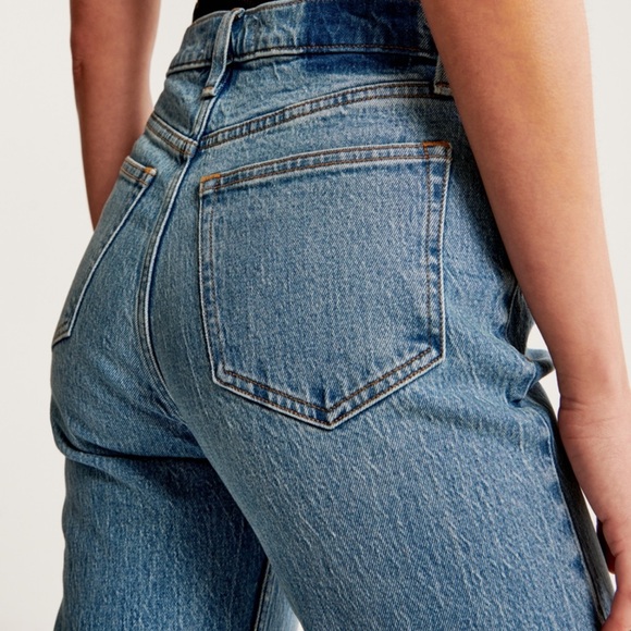 abercrombie & fitch High Rise 90s Relaxed Jean sz 6s / 28 - Picture 5 of 9